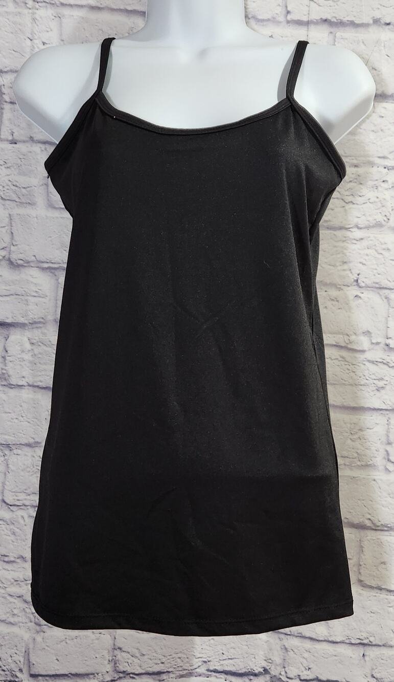 CDP&Co. Black Adjustable Spaghetti Strap Tank Top Small Lightweight Soft Stretch